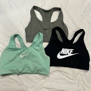 LOT OF 3- Nike Racerback Sports Bras Sz S, XS NO PADS